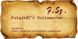 Fulajtár Szilveszter névjegykártya