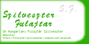 szilveszter fulajtar business card