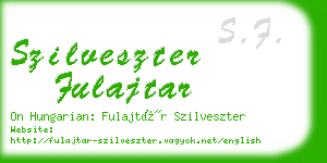 szilveszter fulajtar business card